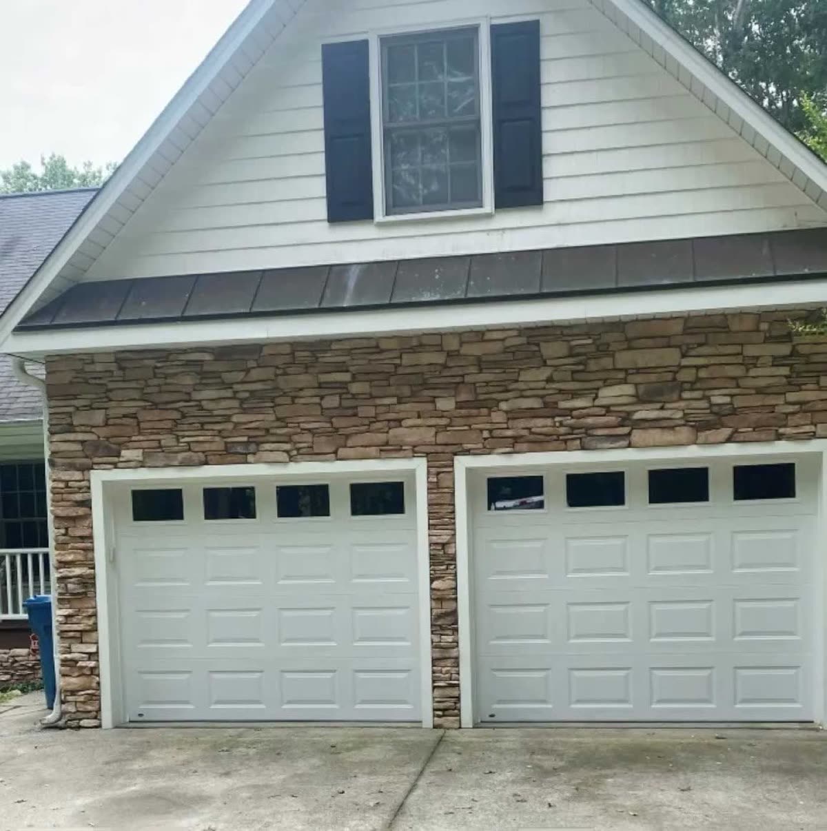 Twin garage doors installed near Advance NC by Garage Doors of the Triad